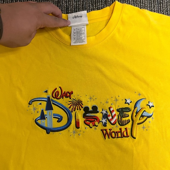 Vintage Y2K Official Yellow Walt Disney Shirt - Picture 1 of 3